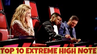 TOP 10 MIND BLOWING HIGH NOTES IN THE VOICE |THE X FACTOR |GOT TALENT (Part 2)