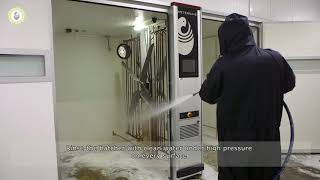 Cleaning a hatcher