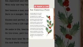 The Christmas Poem by A Noble(God,Christ,Lord,Jesus, Savior, Believe, Hope,Grace) ( A Poem A Day)