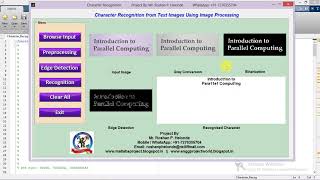 Character Recognition using Image Processing Matlab Project Code