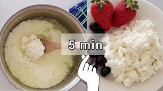 Cottage Cheese in 5 min || Творог в домашних условиях за 5 мин