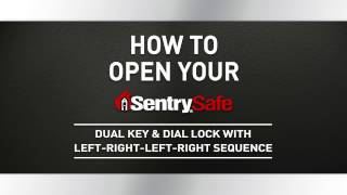 How to Open a Sentry®Safe Combination Dial & Dual Key Fire Safe, w/ Left-Right-Left-Right Sequence