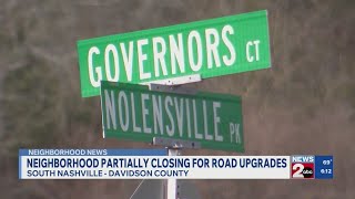 South Nashville, TN neighborhood partially closing for road upgrades