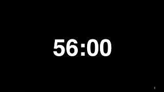 🕒 56 Minute Countdown Timer – 4K Big Digital Display