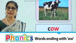 Words ending with 'ow' | Easy Phonetics Video | Phonics Learning Video part-138