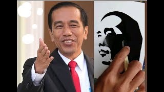 WAW.. Seni menggambar siluet presiden Jokowi dari skotlet #cutting_sticker_manual
