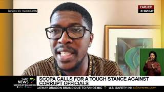 SCOPA calls for a tough stance against corrupt officials