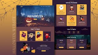 Responsive Halloween Website Design | HTML/CSS/JS