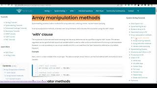 SystemVerilog array manipulation methods - Array locator methods[Element locator] : Part-1