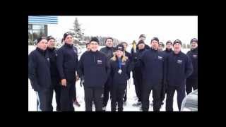 Law Enforcement Special Olympics Torch Run in Edson Alberta.