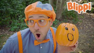 Blippi Visits the Pumpkin Park | Decorating Pumpkins | Halloween Videos For Kids