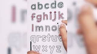a to z abc writing and learning| abcd letters with colors drawing| small abcd alphabets