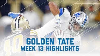 Golden Tate Explodes for 145 Yards & 1 TD | Lions vs. Saints | NFL Week 13 Player Highlights