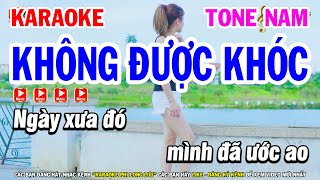 Karaoke Không Được Khóc Nhạc Trẻ 8x 9x Tone Nam Gm | Nhạc Sống Phi Long