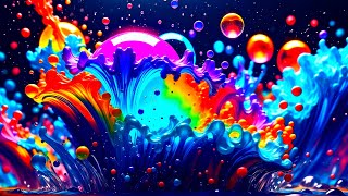 Delight Paint Splashes - Abstract 4K Liquid Background Video Ultra HD (No Sound)