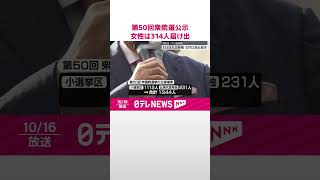 【第50回衆議院選挙公示】女性は314人が届け出  #shorts