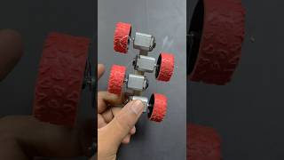 DIY 4 DC Motor Car: Build Your Own Powerful Electric Toy Car #shorts #dcmotor #motor #experiment