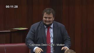 Cashless Welfare Card | Debate on a Motion | 20 March 2019 | Kyle McGinn MLC