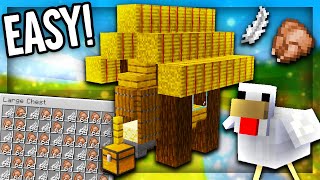 Fully Automatic Minecraft Cooked Chicken Farm 1.16 Tutorial