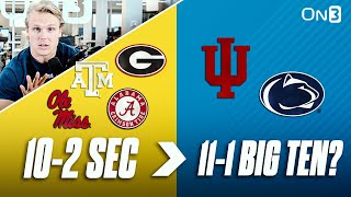 College Football Playoff Scenario: 10-2 SEC Over 11-1 Big Ten? | Georgia, Tennessee, Texas, Alabama