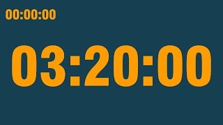 3 hour 20 minute timer (with end alarm, time elapsed and progress bar)