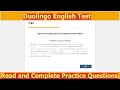 duolingo read and complete questions