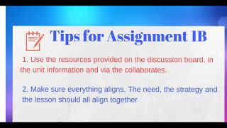 Assignment 1B Tips