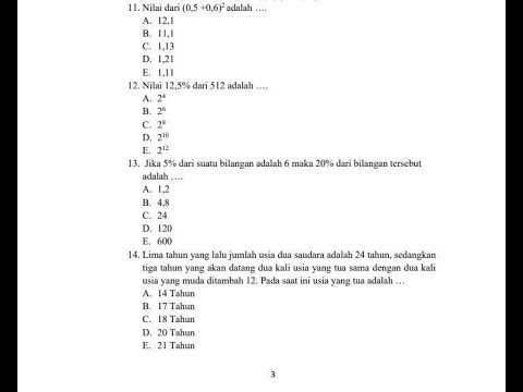 Pembahasan Soal-Soal Tes Potensi Akademik - Matematika SMA - YouTube