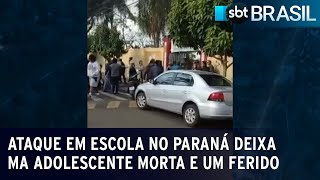 Ataque em escola no Paraná deixa uma adolescente morta e um ferido | SBT Brasil (19/06/23)