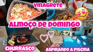 ALMOÇO DE DOMINGO + FOMOS LIMPAR A PISCINA| CANAL FERNANDA RIBEIRO