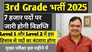 3rd grade teacher bharti 2025 total post। REET 2025 latest news today।3rd grade total post। RPSC RAS