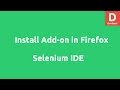Selenium IDE Installation on Firefox