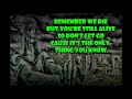 Gemini Syndrome Lyrics - Remember We Die