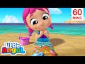 Mermaids at the Beach + More | Little Angel Color Songs & Nursery Rhymes | Learn Colors & Shapes