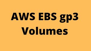 AWS EBS GP3 volume types | 20% savings over gp2 and performance independent of volume size