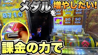 課金の力で高額JPを当てたい!! メダルを増やしたい!! 【FT５/メダルゲーム/フォーチュントリニティ5】