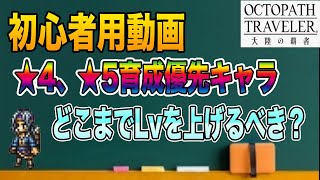 【オクトパストラベラー】初心者用動画！！育成優先キャラと上限突破はどこまですべきか？