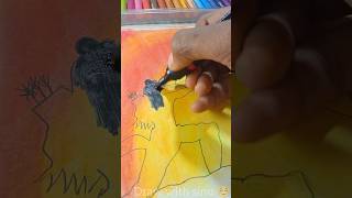 😍 Dussehra Drawing With Oil Pastel ❤️ ! Dussehra Drawing