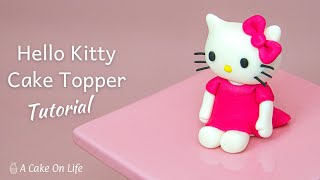 Hello Kitty Fondant Cake Topper Tutorial