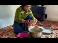 a day in the life of iranian nomads milking sheep u0026 cooking oil bread on campfire