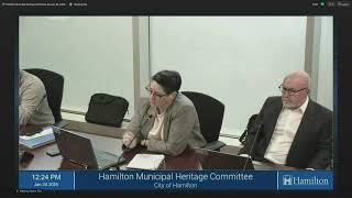 Hamilton Municipal Heritage Committee (Part 2) - January 24, 2025