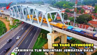 EKSKLUSIF ‼! Pemasangan REL PERTAMA Melintas di Jembatan Baja Kereta Cepat