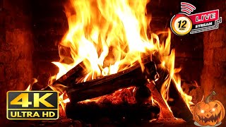 🔥 Soothing Fireplace 4K with Crackling Fire Sounds \u0026 Burning Logs