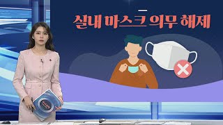 [그래픽뉴스] 실내 마스크 의무 해제 / 연합뉴스TV (YonhapnewsTV)