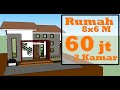 Desain Rumah Minimalis 8x6 Meter Dengan 2 Kamar Tidur - DESAIN RUMAH 45