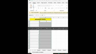 Advance Excel power of Numbers #exceltips