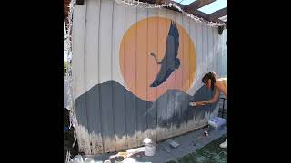 Blue Heron mural