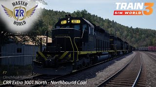 CRR Extra 3001 North - Northbound Coal - Clinchfield Railroad - SD40 - Train Sim World 3