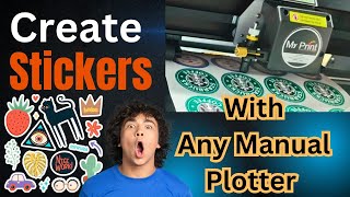 Sticker Cutting (Contour Cutting) with any Manual Plotter with SignMaster, My Print