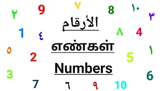 ஒன்று முதல் பத்து வரை அரபு மொழியில் எண்கள் || Numbers in Arabic from 1 to 10 .